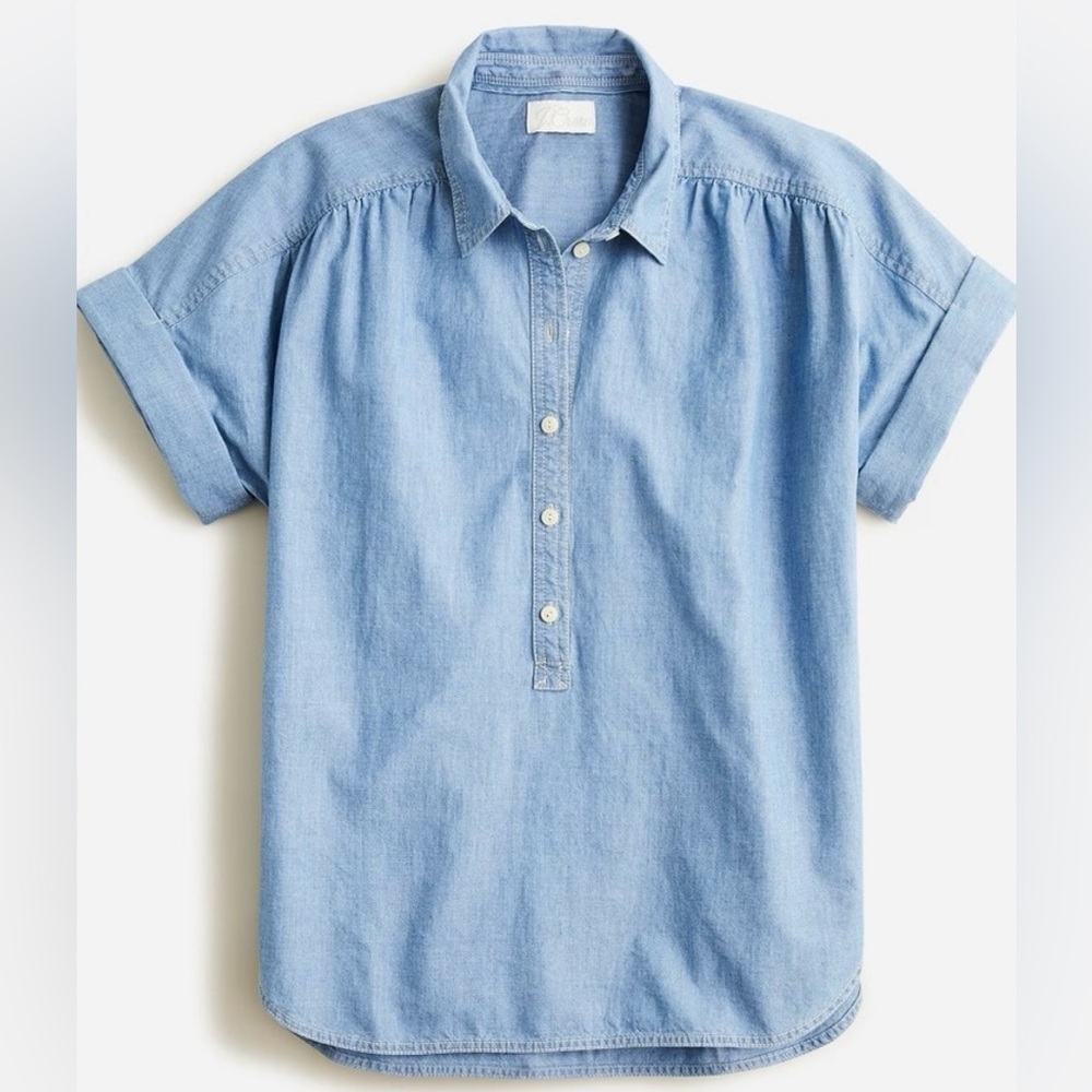 Jcrew Quarter Button down Relaxed Top - Picture 8 of 8